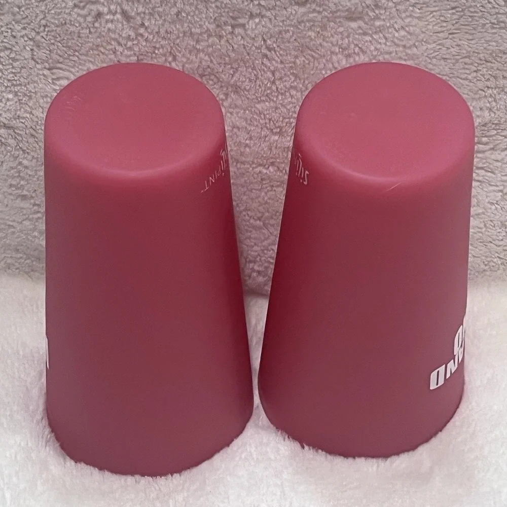 Lot of 2 EC Silipint BPA Free‎ Silicone Cups Victoryland Casino Pink UNBREAKABLE